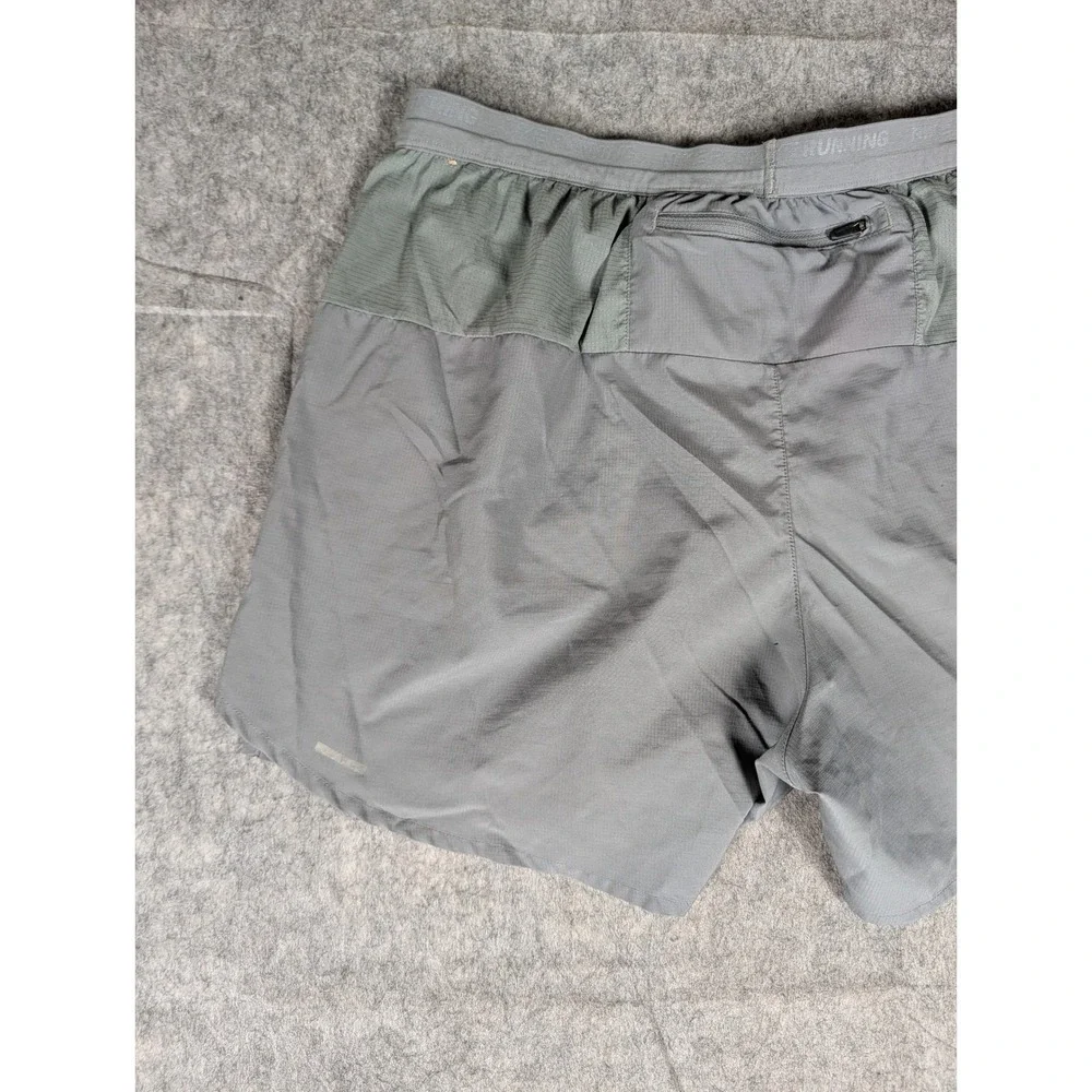 Nike Running Grey Ripstop Athletic Shorts Mesh Panels Pockets Men's Training